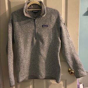 Patagonia Heathered Gray Fleece Pullover - LARGE
